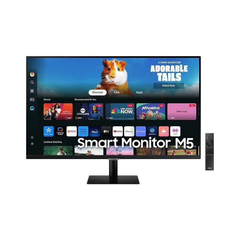 LCD Monitor|SAMSUNG|27"|TV Monitor/Smart|Panel VA|1920x1080|16:9|60Hz|Matte|4 ms|Speakers|Tilt|Colour Black|LS27DM500EUXDU