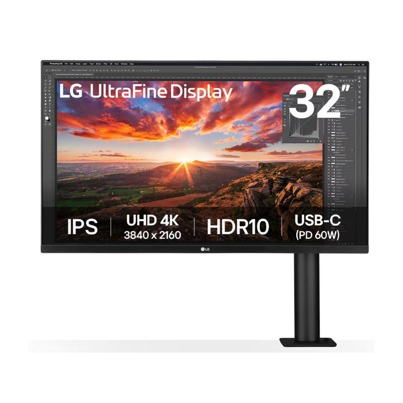 LCD Monitor|LG|31.5"|Panel IPS|3840x2160|16:9|60Hz|5 ms|Speakers|Swivel|Pivot|Height adjustable|Tilt|Colour Black|32UN880K-B