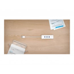 TP-LINK | USB 3.0 3-Port Hub & Gigabit Ethernet Adapter 2 in 1 USB Adapter | UE330