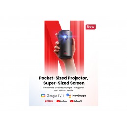 Anker Nebula Capsule 3 Mini Portable Laser Projector | Full HD (1920x1080) | 300 ANSI lumens | Black | Wi-Fi