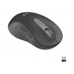 Logitech Signature M650 L Left Wireless Mouse, RF Wireless + Bluetooth, 2000 DPI, Graphite | Logitech