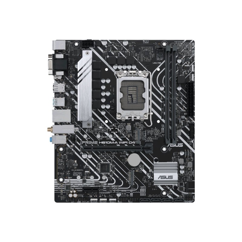 Asus | PRIME H610M-A WIFI D4 | Processor family Intel | Processor socket LGA1700 | DDR4 DIMM | Memory slots 2 | Supported hard d