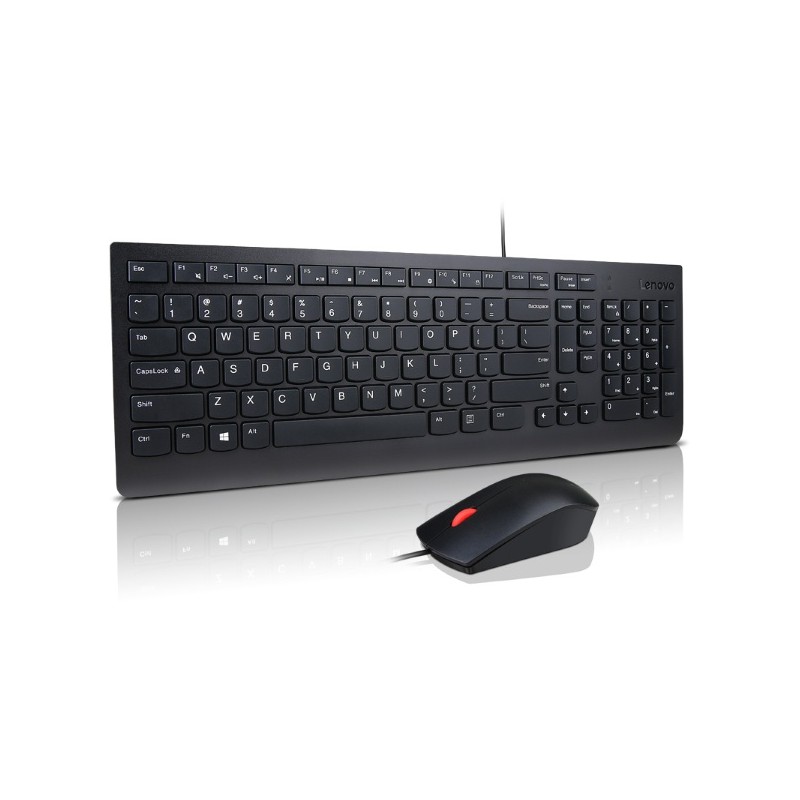 Lenovo Essential | Keyboard and Mouse Combo | Wired | US Euro | Black