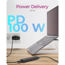 Raidsonic | 4-Port USB 3.2 Gen 2 Hub with Power Delivery | IB-HUB1437-CPD