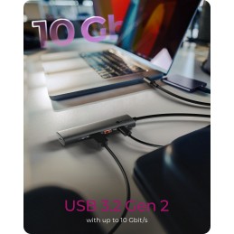 Raidsonic | 4-Port USB 3.2 Gen 2 Hub with Power Delivery | IB-HUB1437-CPD
