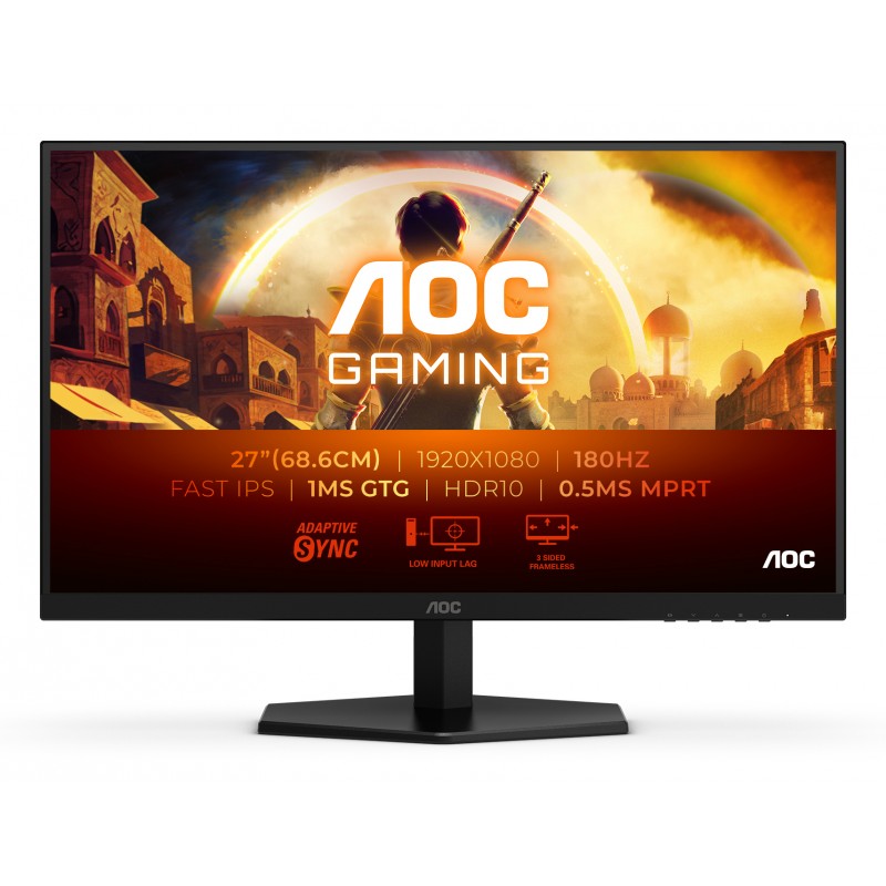 AOC 27G42E | 27 " | IPS | FHD | 16:9 | 180 Hz | 1 ms | 1920 x 1080 pixels | 300 cd/m | HDMI ports quantity 1 | Black