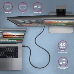 AXAGON SPEED + USB-C, USB 20Gbps Cable, 0.5 m | BUCM32-CM05AB | USB Type-C to USB Type-C