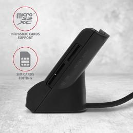 AXAGON Universal desktop USB contact Smart/ID and SD/microSD/SIM card reader | CRE-SM2