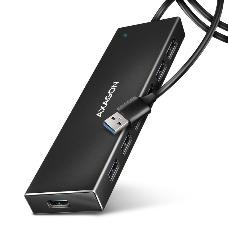 AXAGON SuperSpeed USB-A FLAT Hub | HUE-F7A
