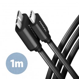 AXAGON Data and power suply cable, 1 m | BUMM3-CM10AB | USB Type C to USB Type Micro-B