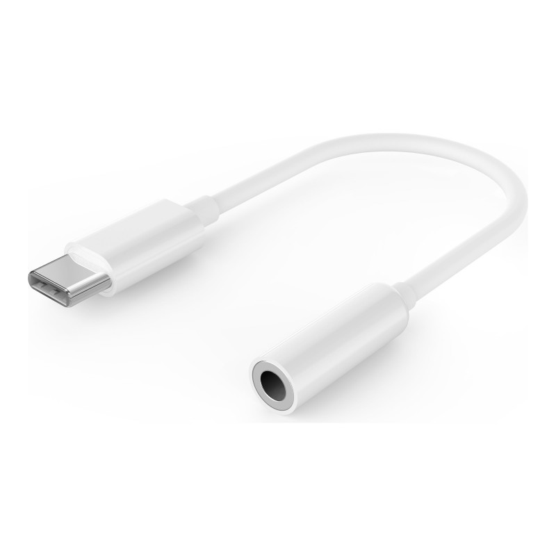 Cablexpert USB type-C plug to stereo 3.5 mm audio adapter cable, White | A-CM-3.5F-01