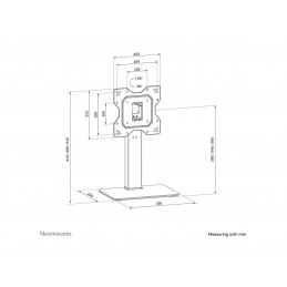 Neomounts DS45-430BL12 TV stand 1 screen - 23-43" - 0-40 kg - VESA 100x100-200x200 - height adjustment 10 cm - 70 swivel - black