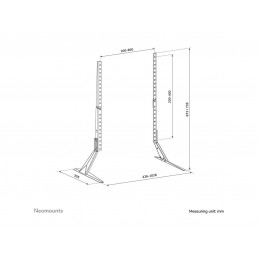 Neomounts DS45-430BL19 TV stand 1 screen - 23-75" - 0-40 kg - VESA 200x200-800x400 - height adjustment 6,2 cm - black | Neomount