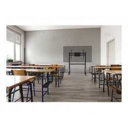 Neomounts MOVE Go FL50-525BL1 TV trolley - 55-86" - max 76 kg - manual h 106-136 cm - VESA 100x100-900x600 - incl. hardware shel