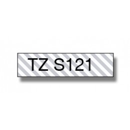 Brother | TZe-S121 Strong Adhesive Laminated Tape | Black on Clear | TZe | 8 m | 9 cm
