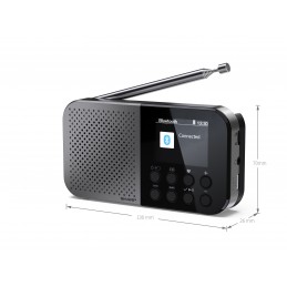 Sharp DR-P520(GY) OSAKA Pocket/Handheld Portable Digital Radio, Grey | Sharp
