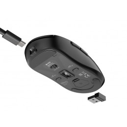 Fury Gaming Mouse | Tanto T4 | Wired/Wireless | 2.4 GHz, Bluetooth, USB | Black