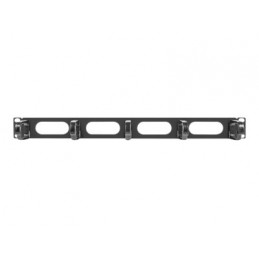 Lanberg 19" cable management panel 5 rings - type B 1U, black | Lanberg