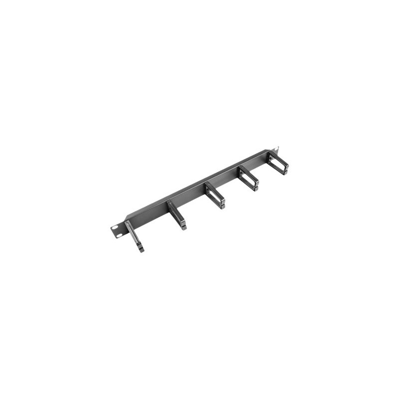 Lanberg 19" cable management panel with 5 plastic holders 1U type B, black | Lanberg