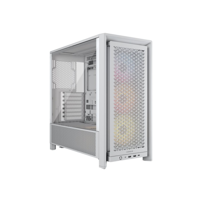 Corsair PC Case | Frame 4000D RS ARGB Modular | White | Mid-Tower | Power supply included No