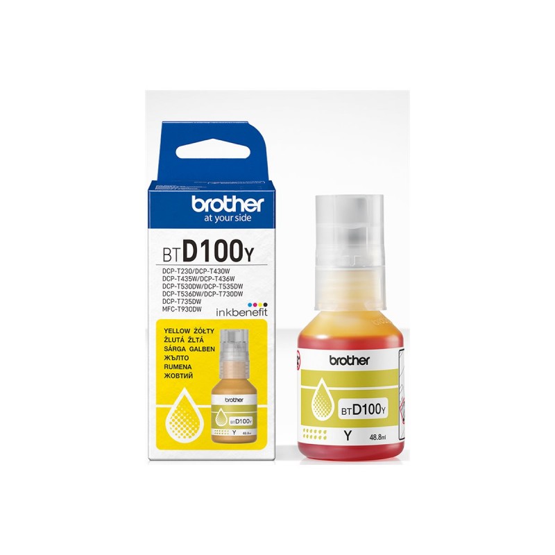 Brother BTD100Y Genuine Yellow Ink Bottle