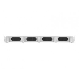 Lanberg 19" Cable Management Brush Panel 5 Rings Type B 1U | AK-1203-S | Grey