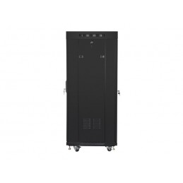 Lanberg | Rack cabinet 19" free-standing 27U/600x600 (flat pack) with glass door lCD V2 | FF01-6627-12BL | Black