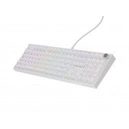 Genesis Thor 404 | Mechanical Gaming Keyboard | Wired | US | White | USB | Gateron Yellow Pro