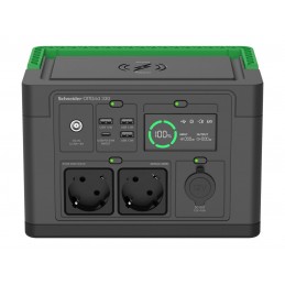 APC OffGrid Portable Power Station 330, 230V, 332Wh Lithium-ion, LCD, 2 CEE 7/3 Schuko outlets, Sinewave, 3 USB-A, 1 USB-C, Wire
