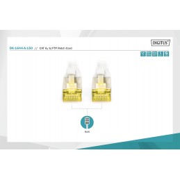 Digitus CAT 6A S/FTP | Patch cord | Length 15 m | Grey