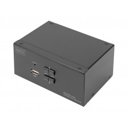Digitus KVM Switch, 2-Port, Dual Display, 4K, DisplayPort | DS-12862
