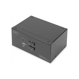 Digitus KVM Switch, 2-Port, Dual Display, 4K, DisplayPort | DS-12862
