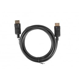 Lanberg DisplayPort Cable 19 Pin V1.2 4K, 3 m | CA-DPDP-10CC-0030-BK | DisplayPort to DisplayPort