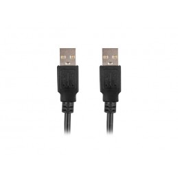 Lanberg Cable USB-A 2.0 | CA-USBA-20CU-0018-BK | USB Type-A to USB Type-A