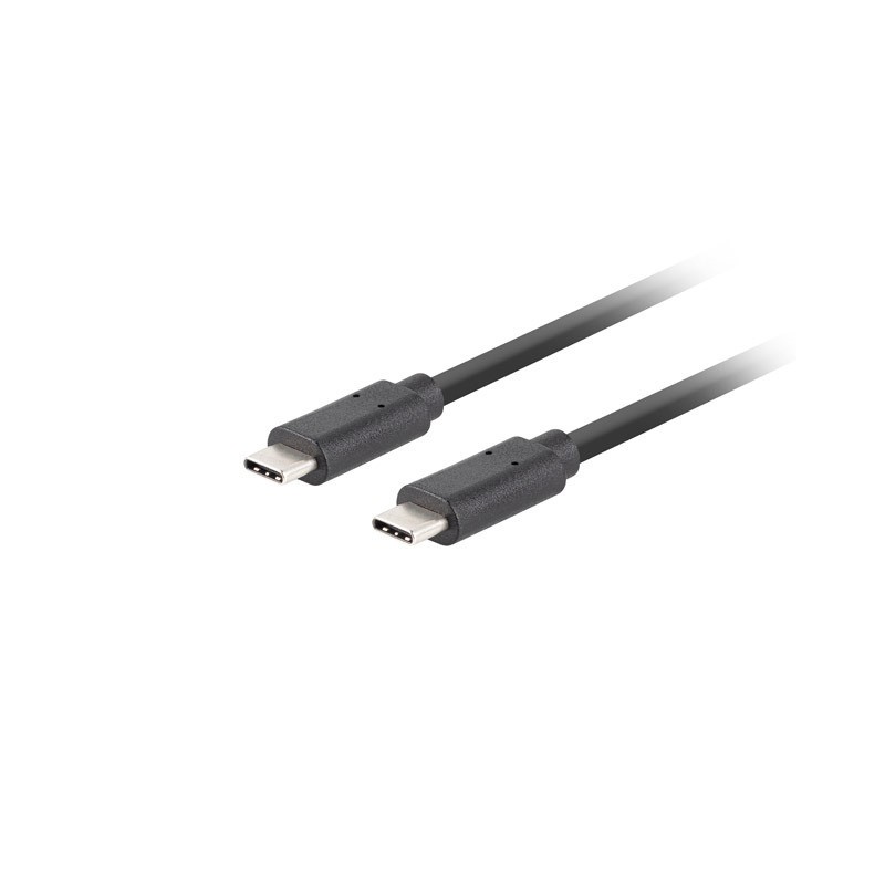 Lanberg USB-C 3.1 Gen 2 Cable, 10GB/s PD100W, 1.8 m | CA-CMCM-32CU-0018-BK | USB Type-C to USB Type-C