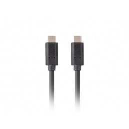 Lanberg USB-C 3.1 Gen 2 Cable, 10GB/s PD100W, 1.8 m | CA-CMCM-32CU-0018-BK | USB Type-C to USB Type-C