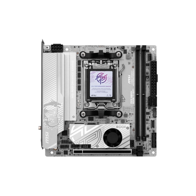 MSI MPG B850I EDGE TI WIFI | Processor family AMD B850 | Processor socket AM5 | DDR5 | Supported hard disk drive interfaces SATA