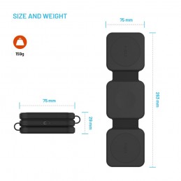 Fixed | Wireless Foldable Charger 3in1 Flex for Samsung | FIXFLE-SA-BK