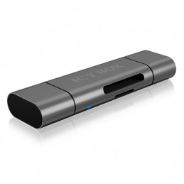 Icy box IB-CR200-C SD/MicroSD (TF) USB 2.0 card reader with Type-C and -A to micro USB (OTG) interface, anthracite | Raidsonic |