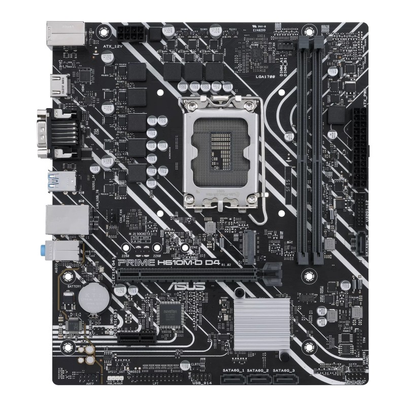 Asus | PRIME H610M-D D4 | Processor family Intel | Processor socket LGA1700 | DDR4 DIMM | Memory slots 2 | Supported hard disk d