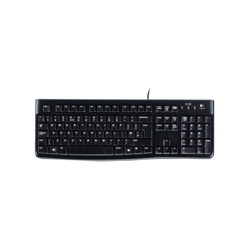 Logitech Desktop MK120 Wired keyboard USB Mouse included US Black