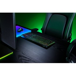 Razer BlackWidow V4 Low-profile HyperSpeed | Gaming keyboard | Wireless | US | Bluetooth, 2.4 GHz, USB Type-C | Yellow Linear