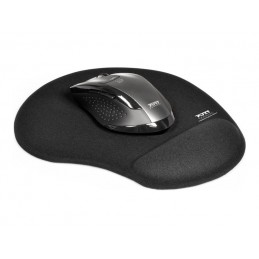 PORT CONNECT | Ergonomic Mouse Pad | 200 x 230 x 20 mm | Black