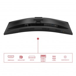 AOC CU34E4CW Curved 34" 3440x1440/21:9/350cd/m2/4ms HDMI, DisplayPort, USB, Audio out | AOC