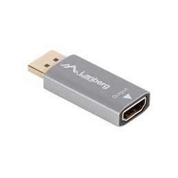 Lanberg HDMI(M)- Displayport(F) Adapter 4K on cable 20cm, Silver