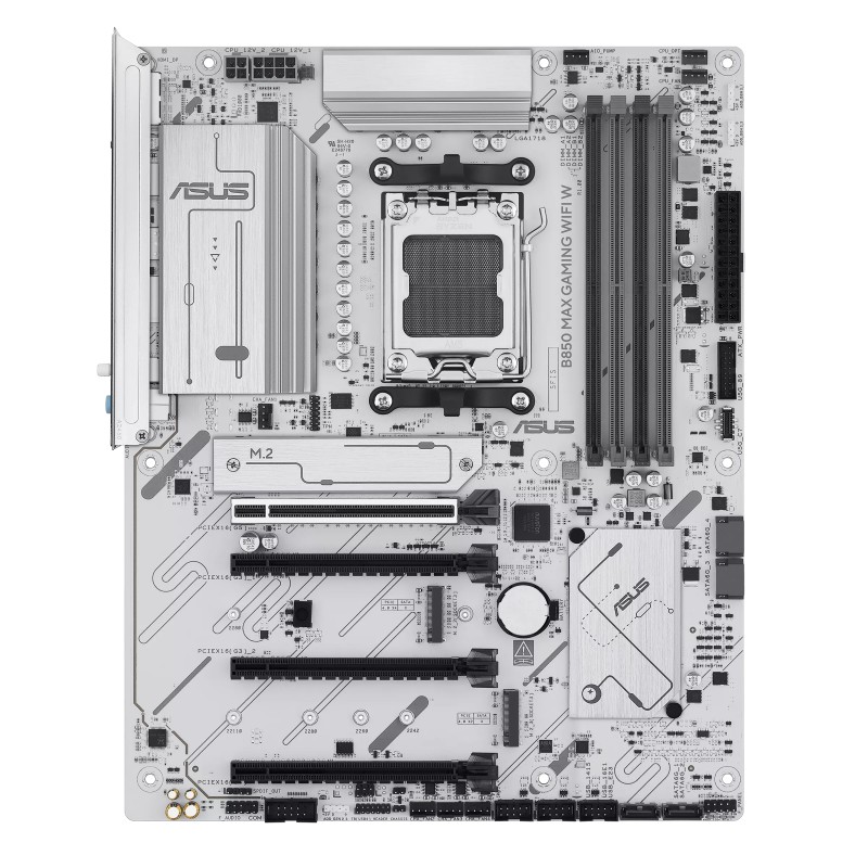 Asus B850 MAX GAMING WIFI W | Processor family AMD | Processor socket AM5 | DDR5 | Supported hard disk drive interfaces SATA, M.
