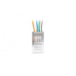 Lanberg | RJ45 CAT.6 UTP Plug 8P8C PASS Through Type, 100 pcs | PLU-6000EZ | Transparent
