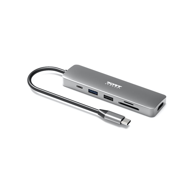 PORT CONNECT Docking Type C 5 in 1 - 1 x 4K HDMI - PD 100W - Retail BtoC Only | PORT CONNECT