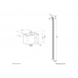 Neomounts ADS06-131WH Cable spine - clamp-on design - universal, White | Neomounts