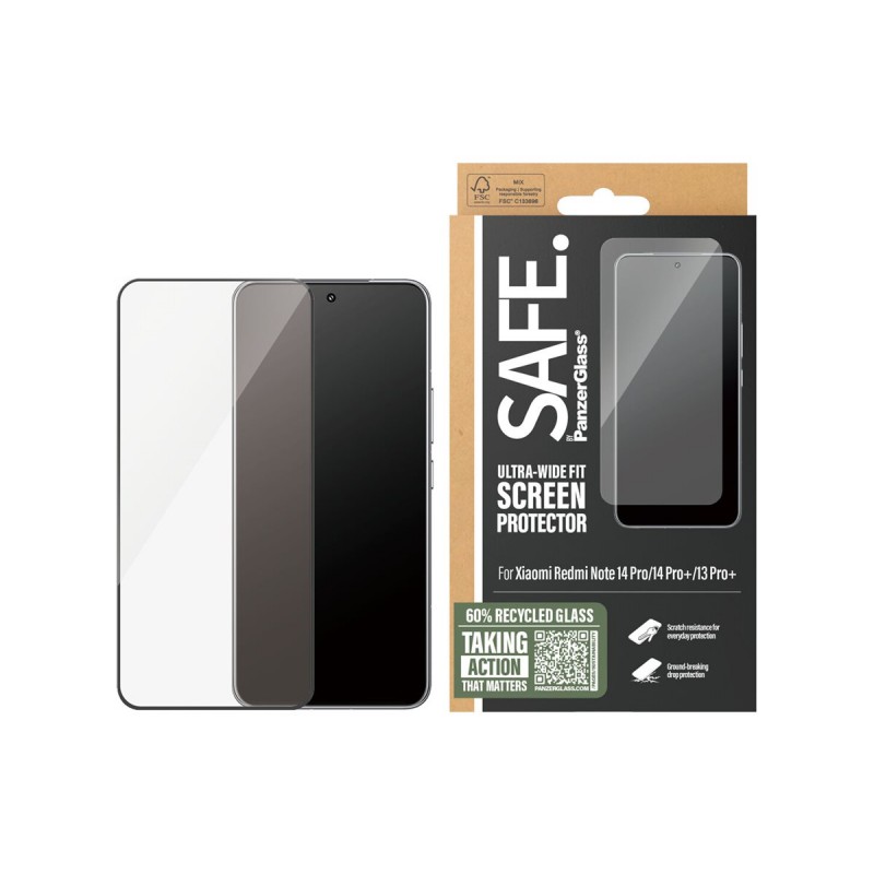 SAFE.PanzerGlass Screen Protector Xiaomi Redmi Note 14 Pro|14 Pro+|13 Pro+|Ultra-Wide Fit | PanzerGlass